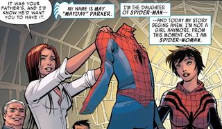Mayday Parker and Mary Jane Watson in Spider-Woman