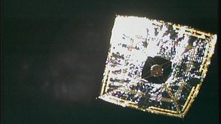 The Ikaros solar sail launched by the Japan Aerospace Exploration Agency.