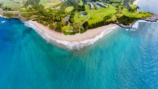 An aerial view of the Ritz Carlton in Hawaii