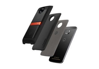 Some of the Moto Mods for the Moto Droid Z family (Credit: Motorola)