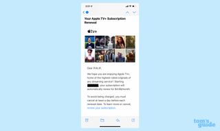 Apple TV Plus renewal notice