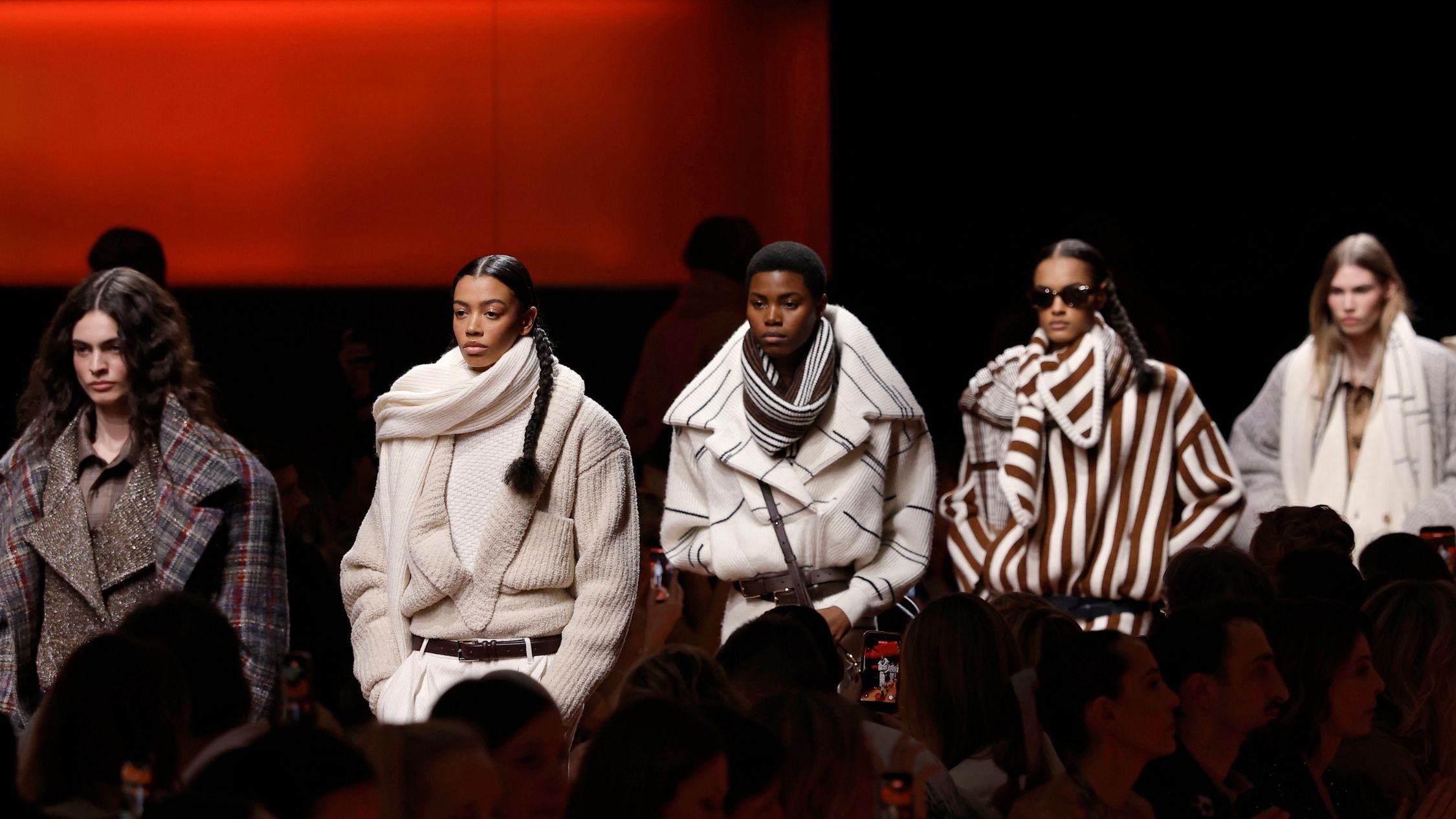 models on the runway for the missoni aw26 show during milan fashion week