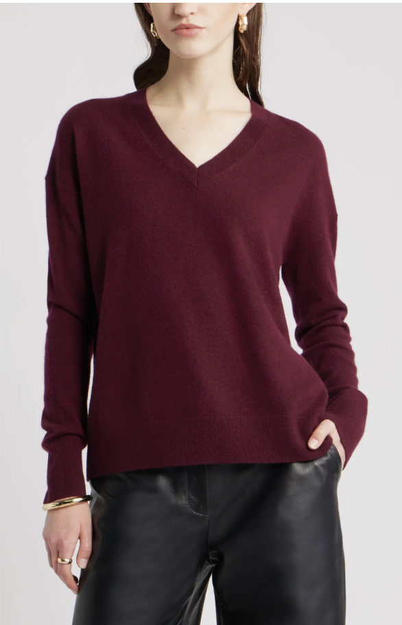 Nordstrom, V-Neck Cashmere Sweater (Was $149)