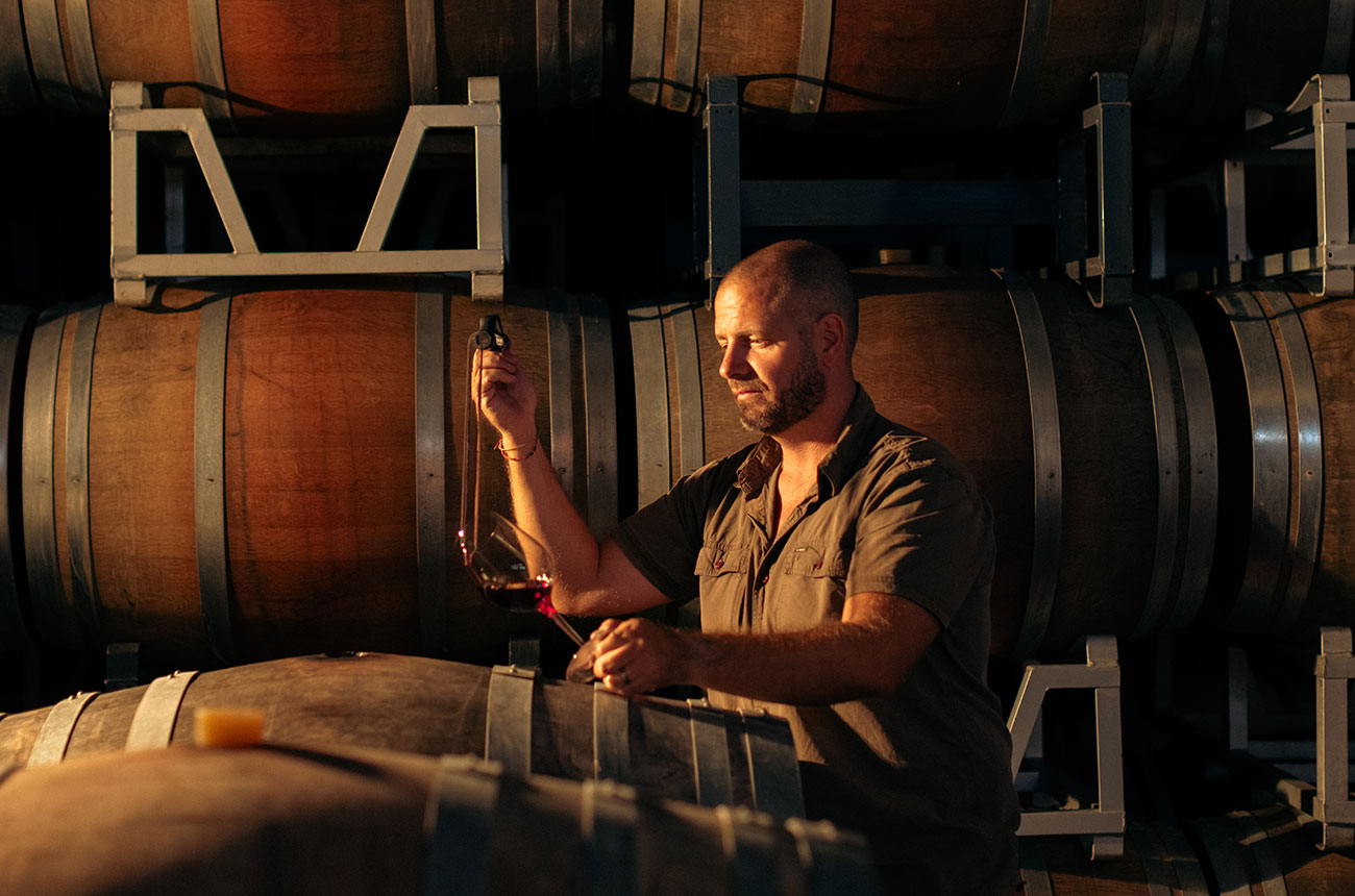 Winemaker Manfred Ing at Querciabella winery in Tuscany