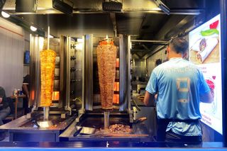 Erling Haaland has his name across the back of a replica Manchester City shirt worn by a kebab shop worker in Turkey.