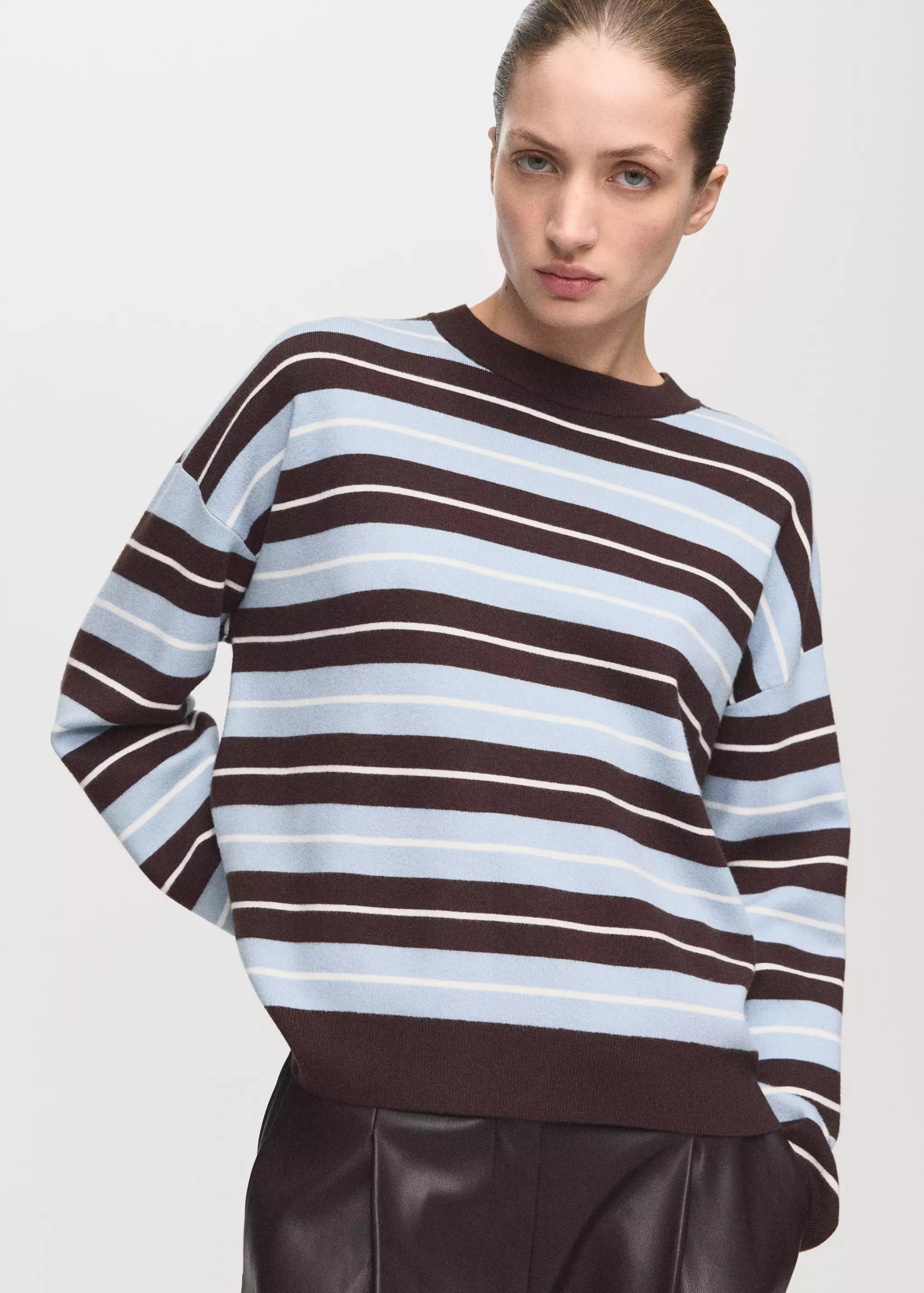 Oversized Striped Sweater - Women | Mango Usa