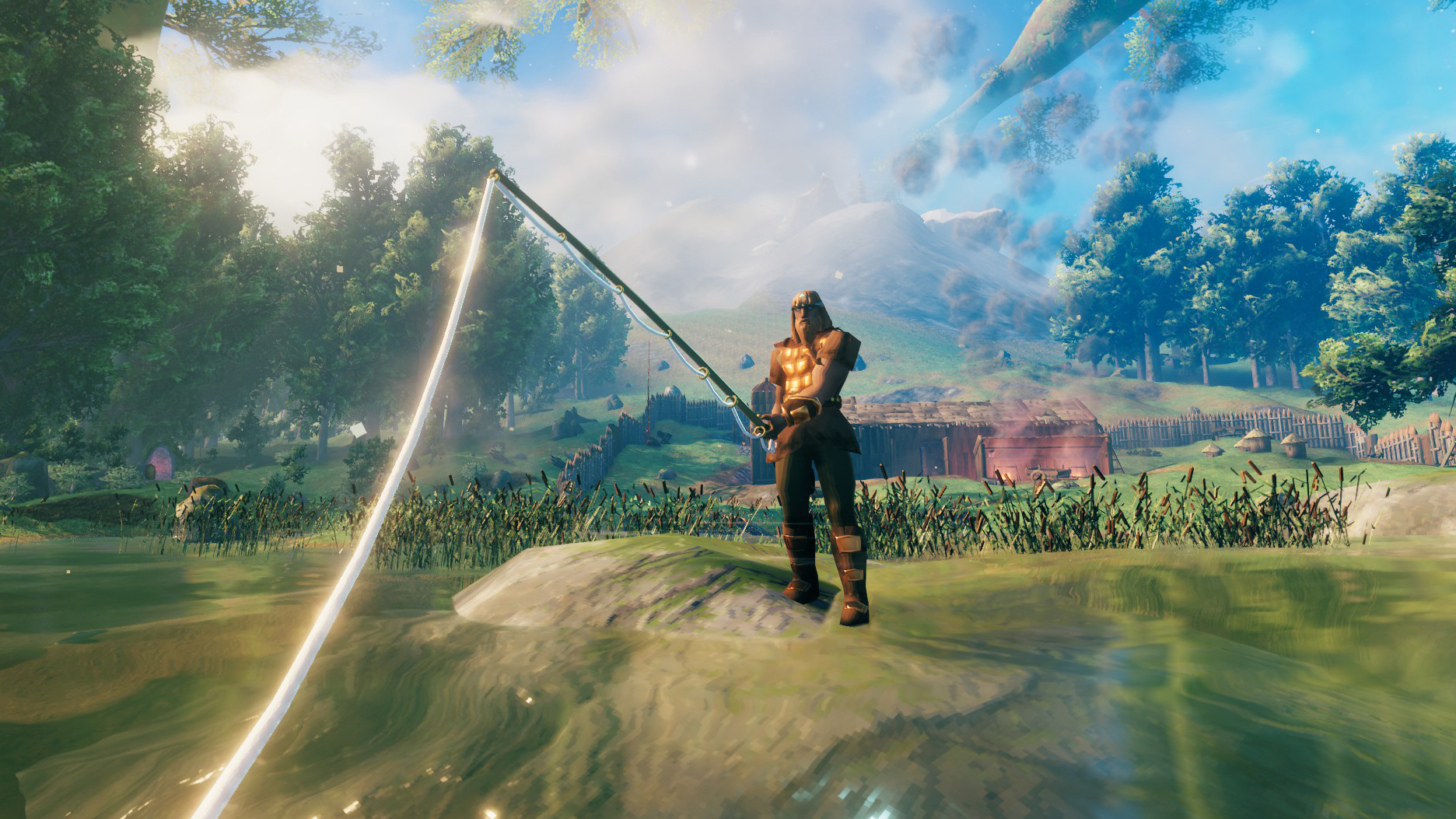 A viking fishing