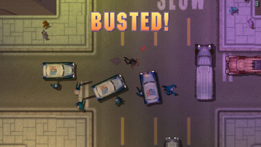 Cops surrounding the player