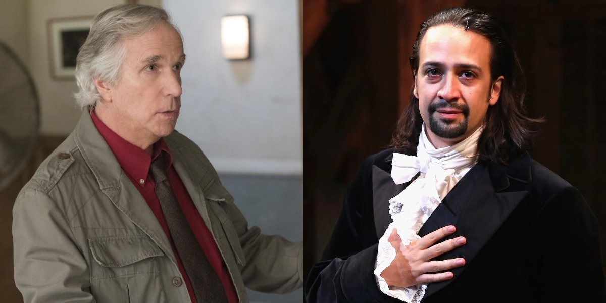 Henry Winkler and Lin-Manuel Miranda side by side