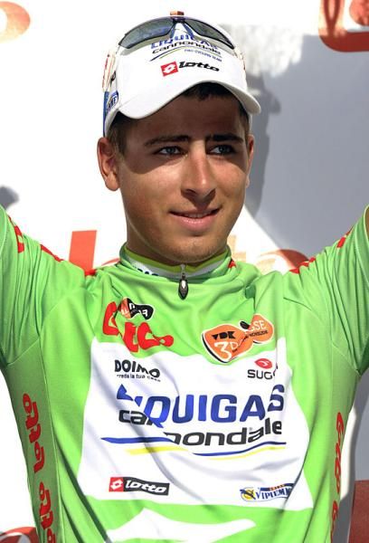 Points classification leader Peter Sagan (Liquigas-Cannondale)