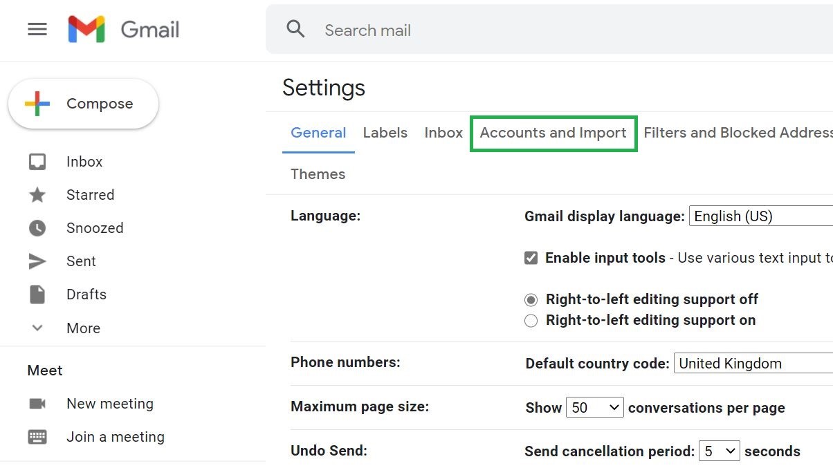 Шаг 3. Как изменить имя в Gmail