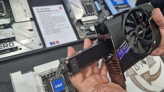 The MSI SSD PCIe expansion card at Computex