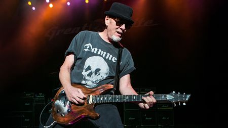 CLARKSTON, MI - AUGUST 28: Mark Kendall of Great White performs at DTE Energy Music Theater on August 28, 2014 in Clarkston, Michigan. (Photo by Scott Legato/Getty Images)
