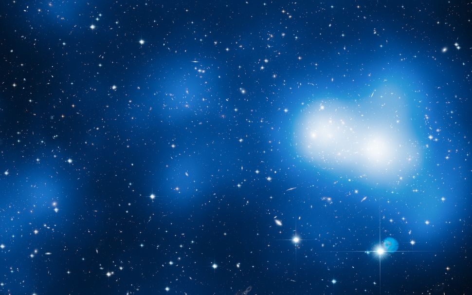 MACS J0717 with Mass Overlay Space Wallpaper | Space