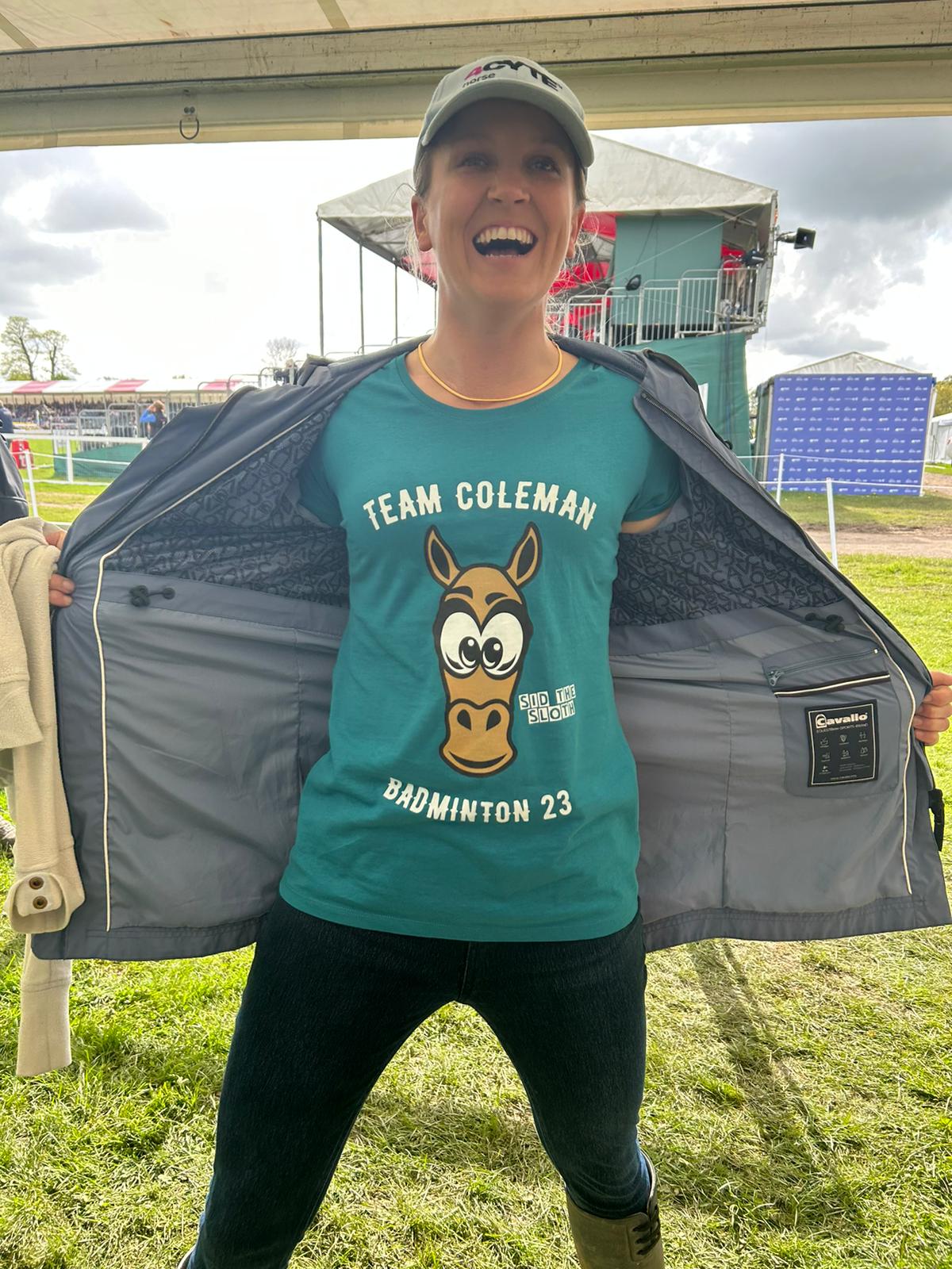 Lissa Green supporting Katherine Coleman at Badminton Horse Trials