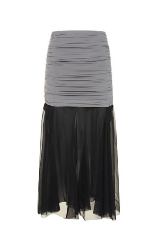 Jersey Chiffon Silk Long Skirt - Tory Burch - Women | Luisaviaroma