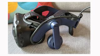 Image shows a side view of the HTC Vive Pro 2 headset.