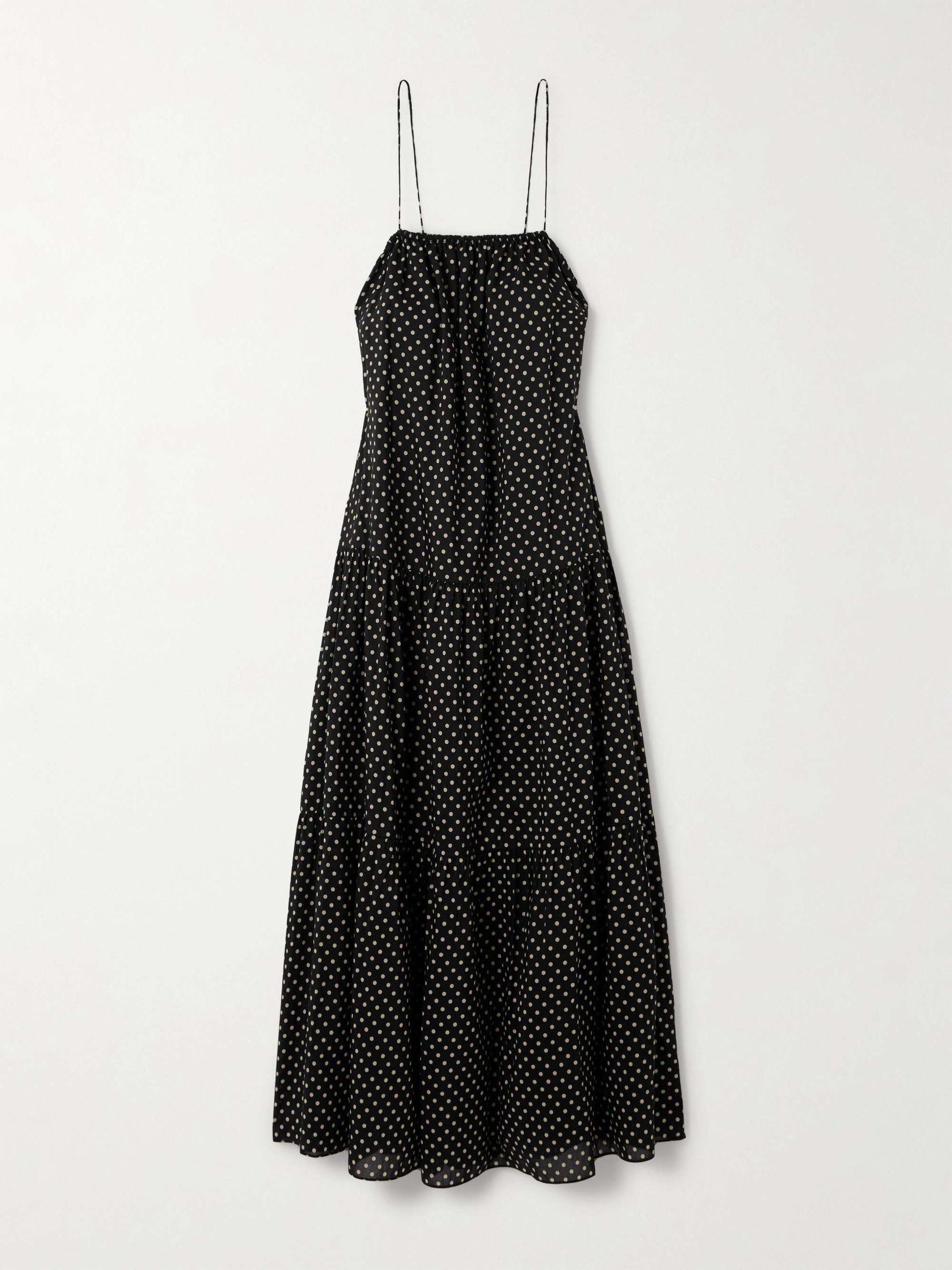 Tiered Organic Cotton and Silk-Blend Midi Dress