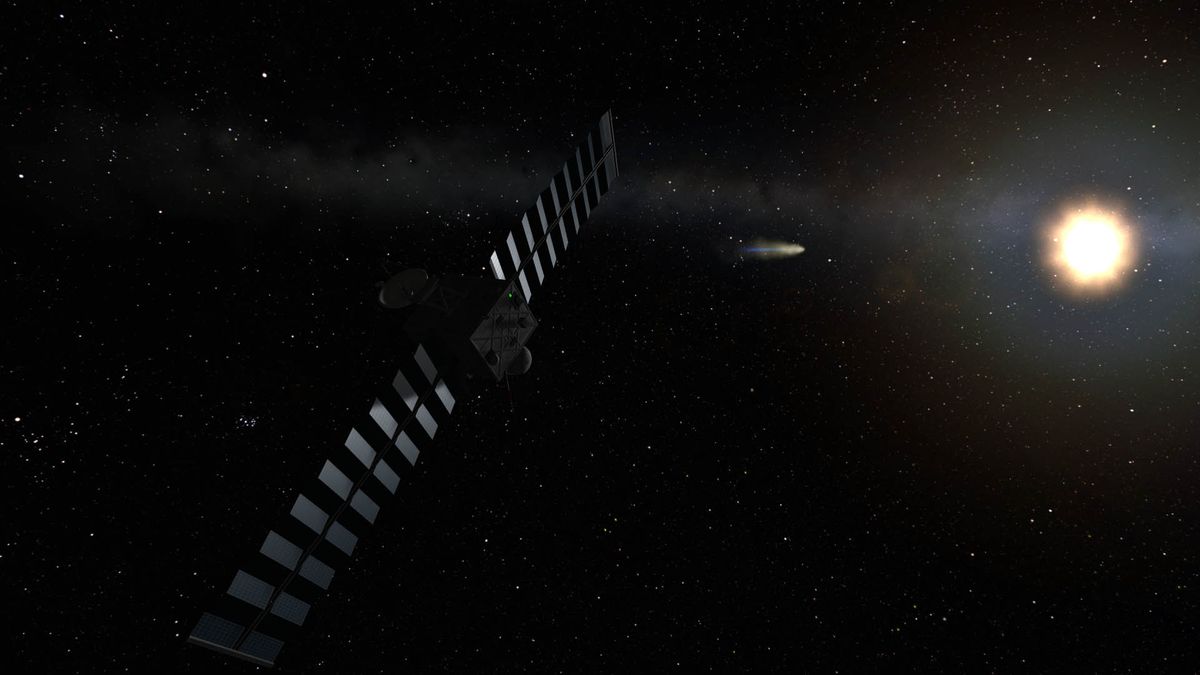 The European Space Agency's Rosetta comet probe and its Philae lander in Kerbal Space Program's Shared Horizons expansion.