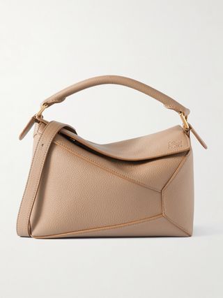 Puzzle Edge Small Textured-Leather Shoulder Bag