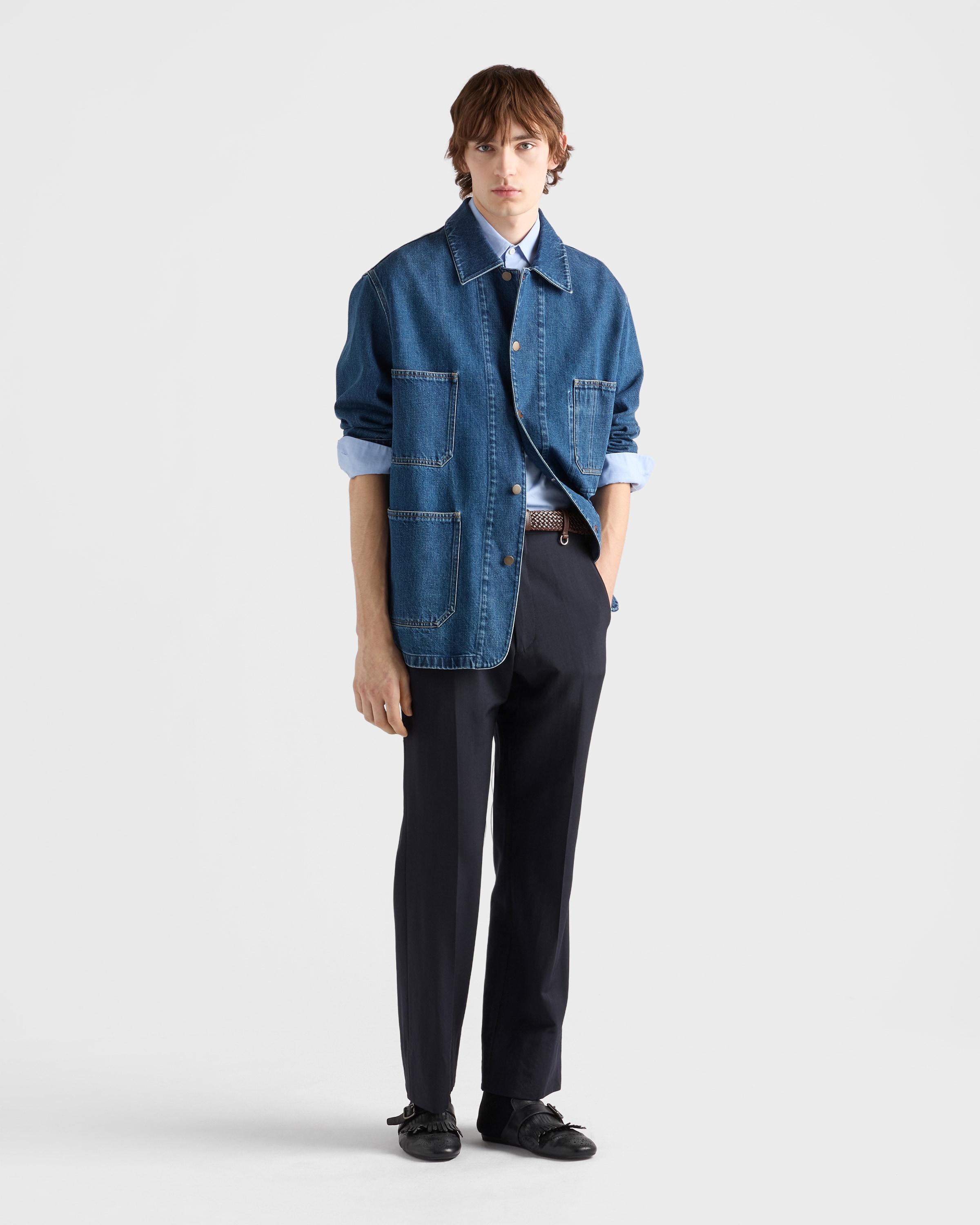 Light Denim Blouson Jacket