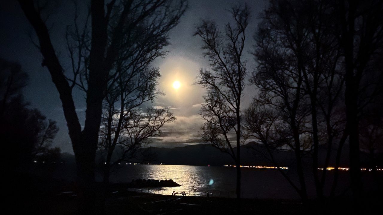 Full moon in Troms&oslash;, Norway.