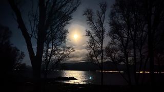 Full moon in Tromsø, Norway.