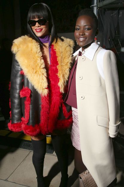 Lupita Nyong'o and Rihanna at Miu Miu, Paris Fashion Week