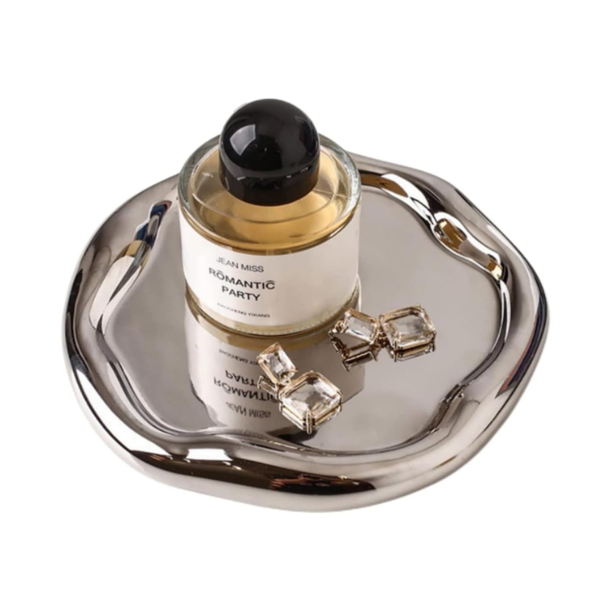 Silver Decorative Vanity Tray