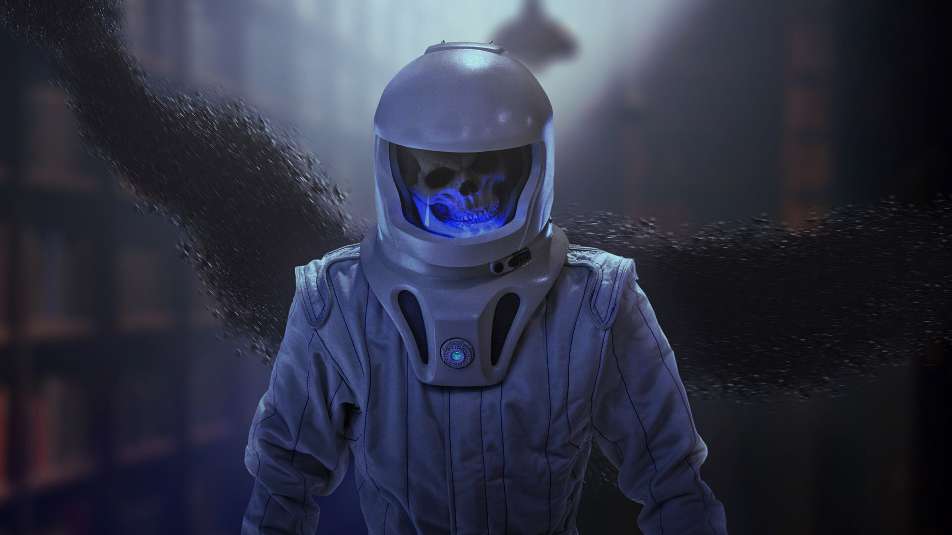 The skeleton inside a spacesuit, the remains of a person devoured by the Vashta Nerada