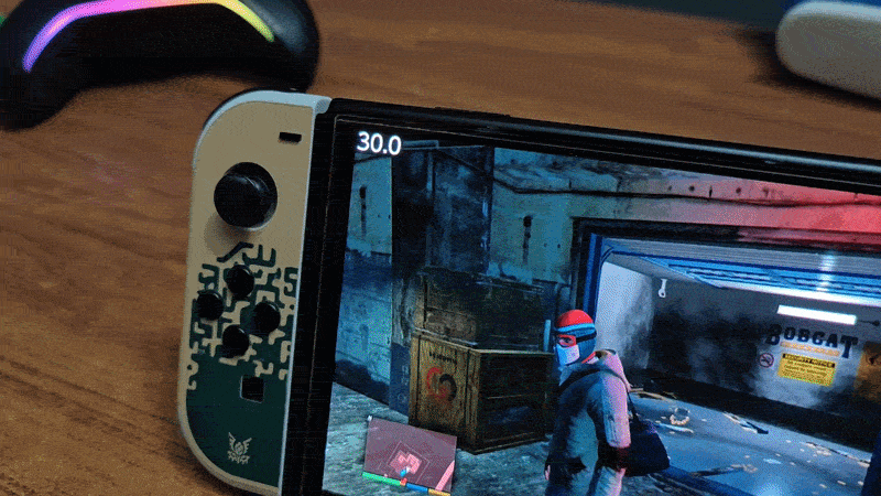 Grand Theft Auto V running natively on a Nintendo Switch
