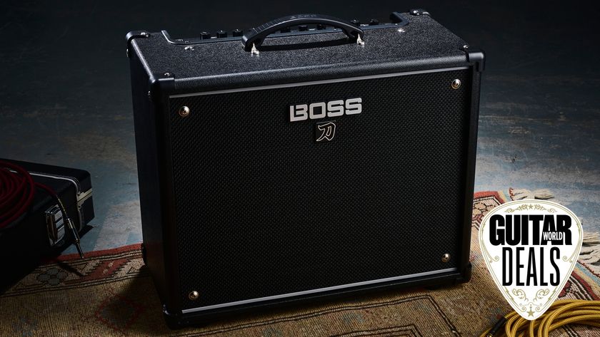 Boss Katana 50 Gen 3 amp on a rug