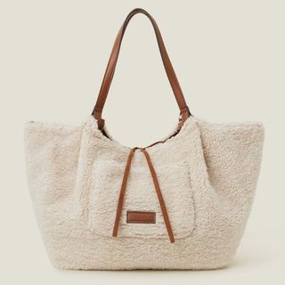 M&S shearling tote bag