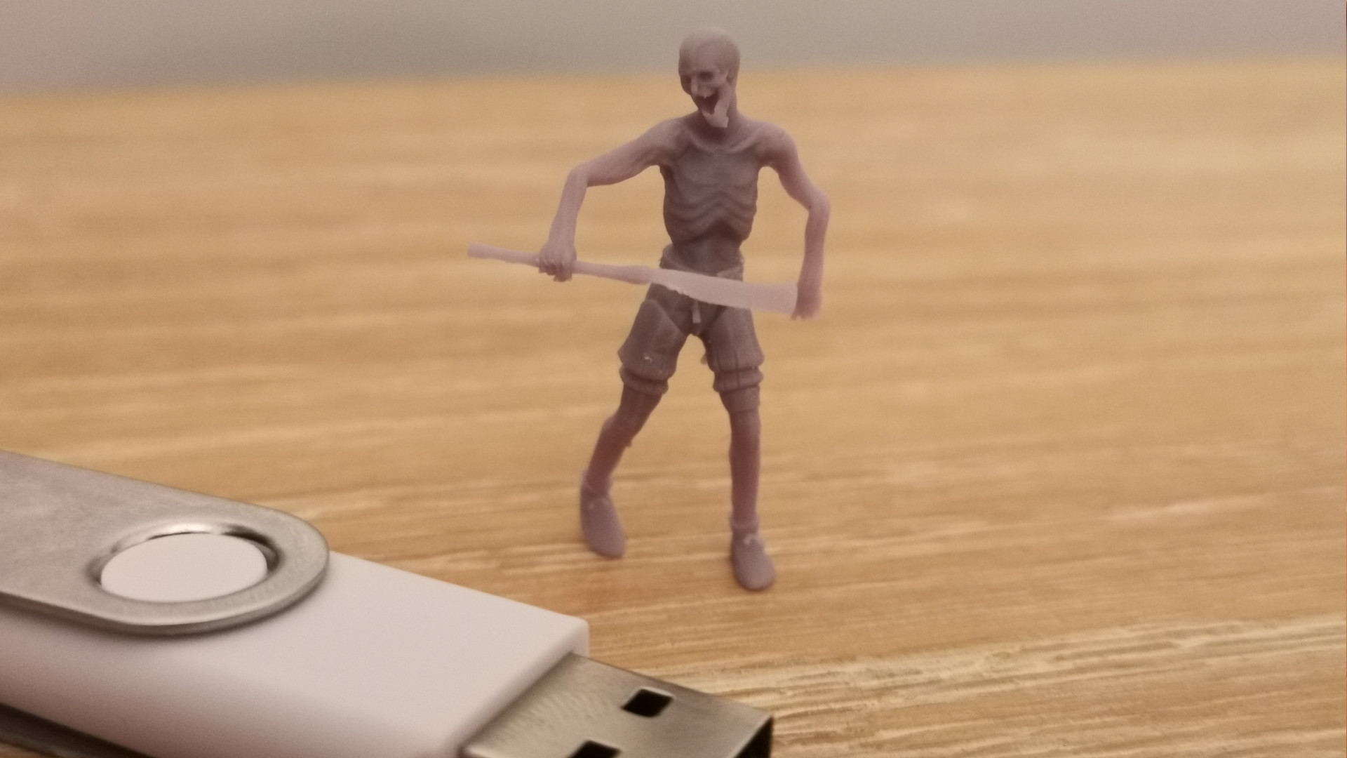 A zombie villager printed on the Elegoo Mars 2 Pro