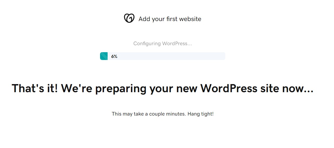 GoDaddy WordPress site creation