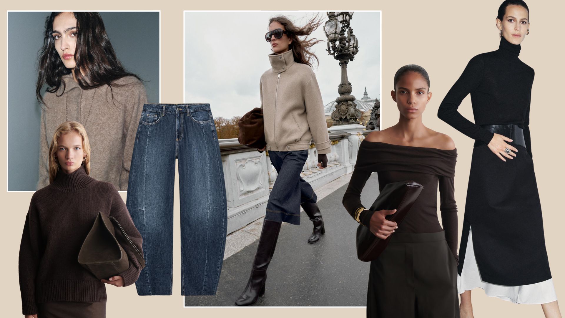 Collage of Zara, COS and H&amp;M buys 