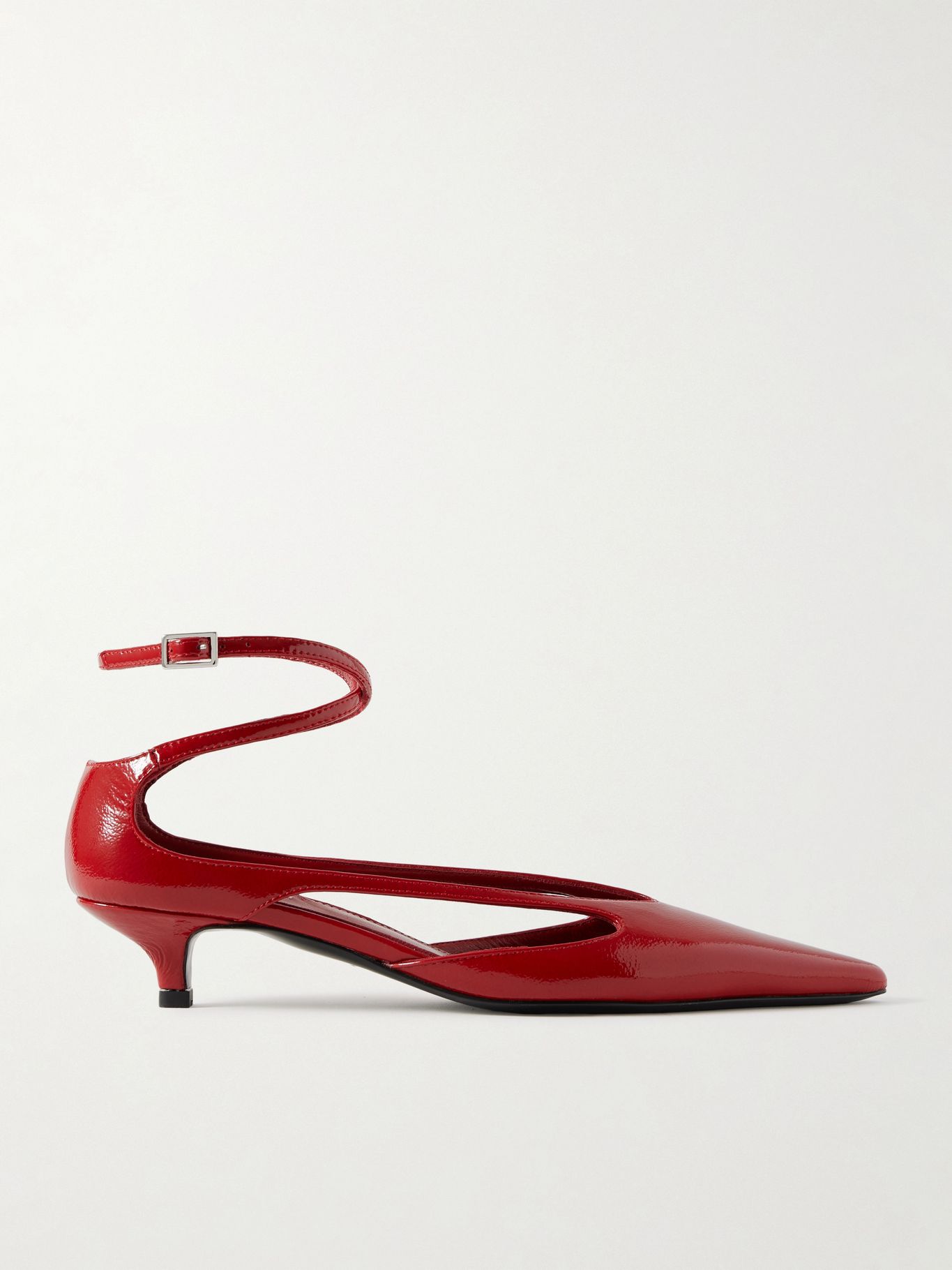 toteme red patent kitten heels