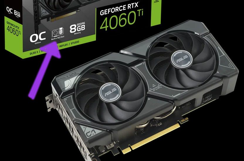 Asus Dual GeForce RTX 4060 Ti Hits Retailers With SSD Slot