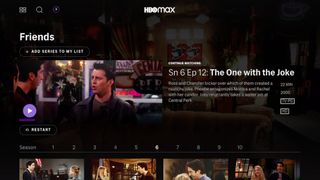 HBO Max interface Friends