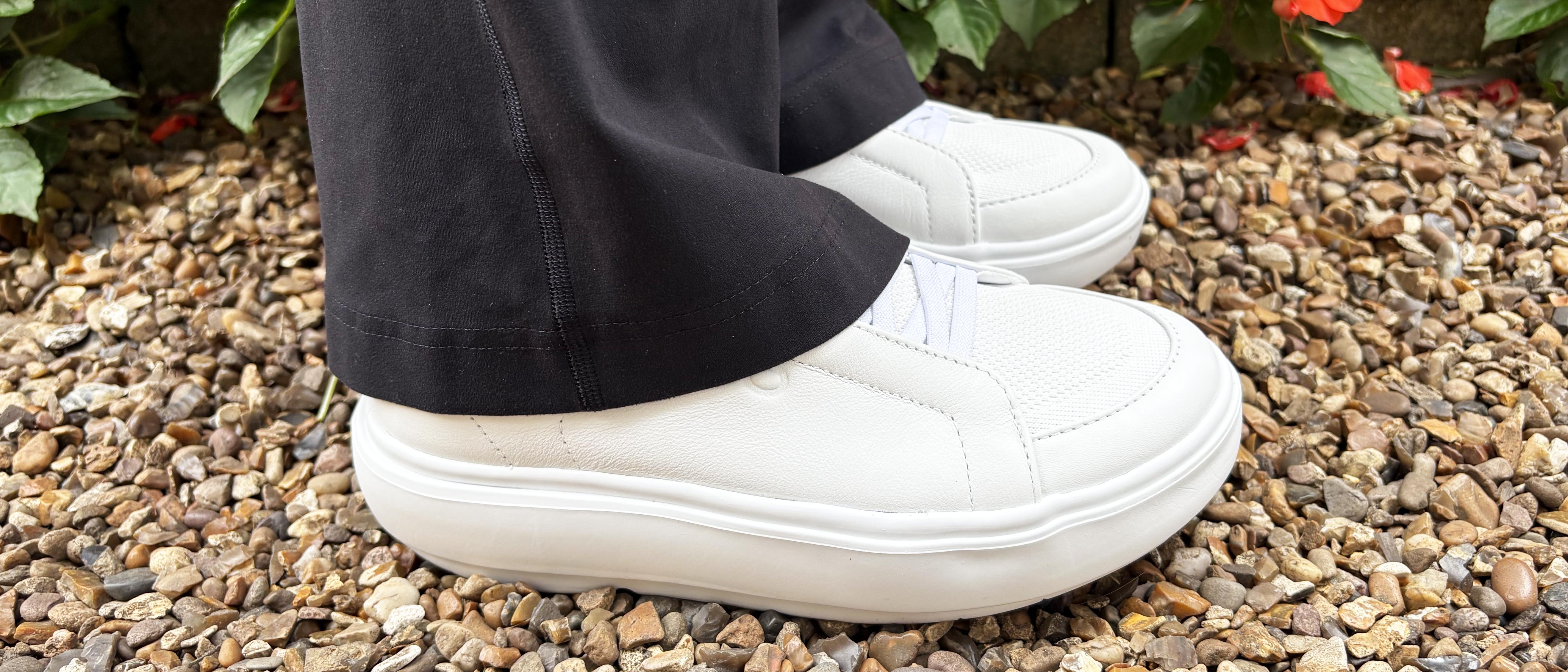photo of the Oofos OOmg+ Club recovery shoes