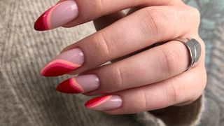 Nail trends 2023 - statement sections in pink