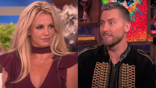 Britney Spears on The Ellen DeGeneres Show and Lance Bass on Watch What Happens Live.