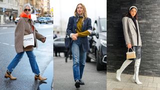 Women showing how to wear a hoodie with a blazer