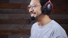 HyperX Cloud Alpha Wireless review: man wearing gaming headset