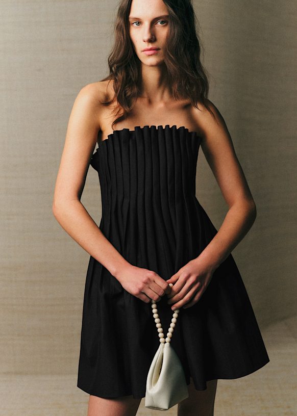 Lisia Dress - Black - Organic Cotton - Textile Made From Organic Fibers - S&eacute;zane