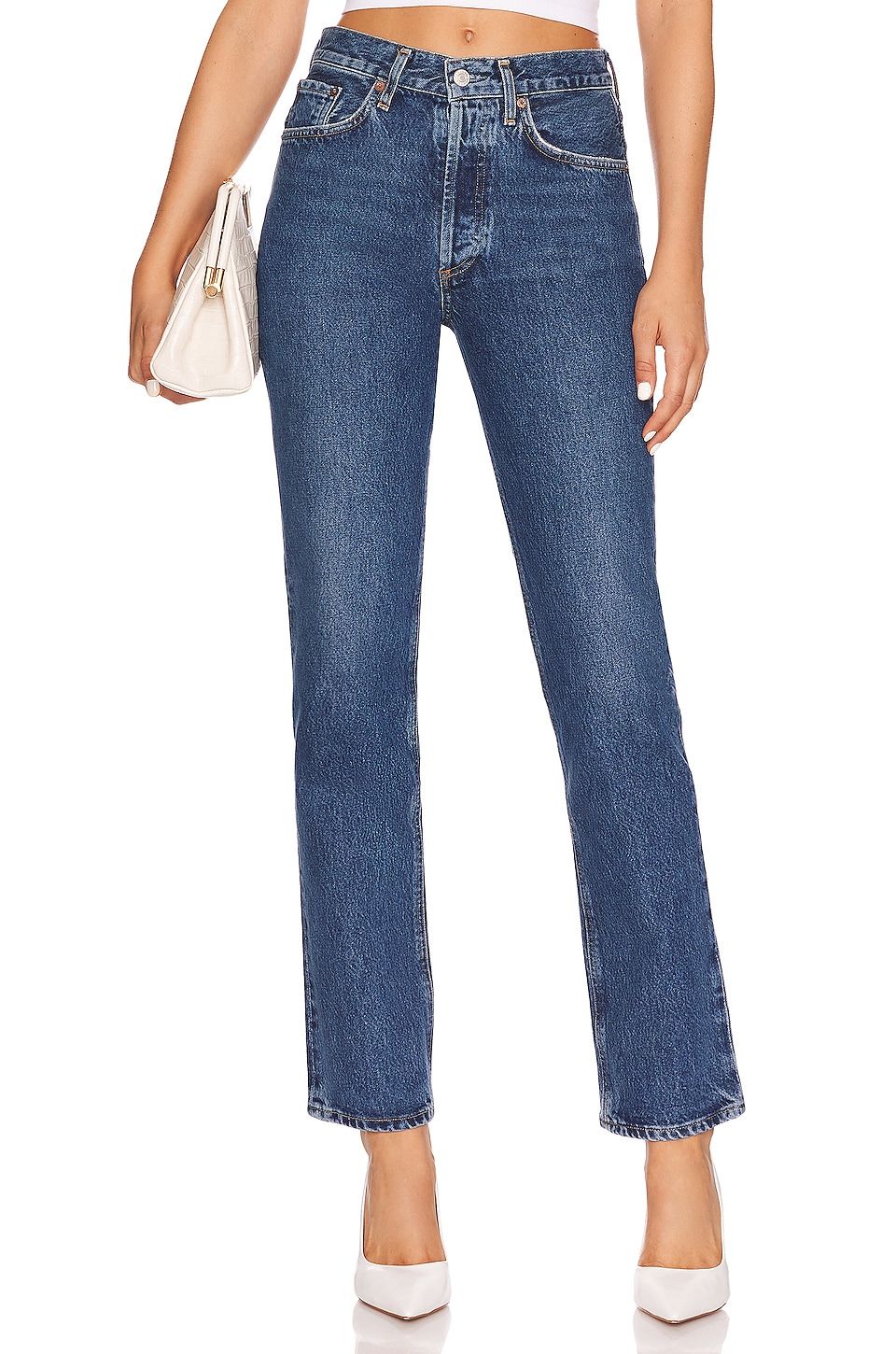 Lana Mid Rise Straight Jeans