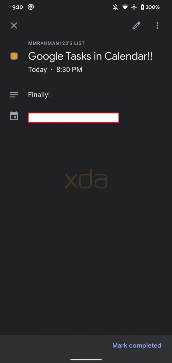 Google Tasks integration with Calendar