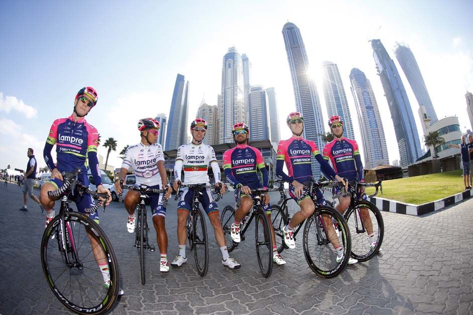 Rui Costa and his Lampre-Merida team