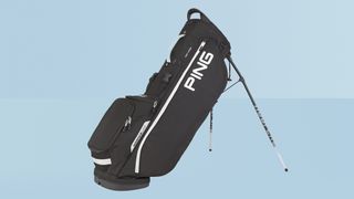 Ping bag on blue background