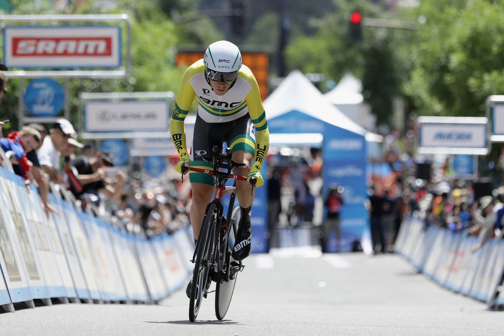 Rohan Dennis (BMC) riding to victory